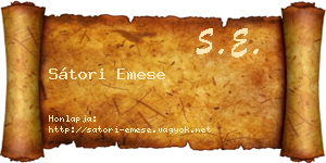 Sátori Emese névjegykártya