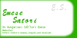 emese satori business card